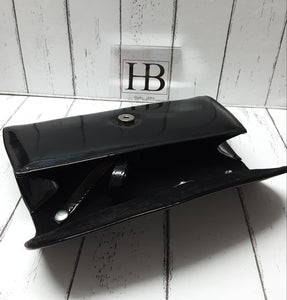 HB Italia - CLAUDIA CLUTCH BAG - Black Patent