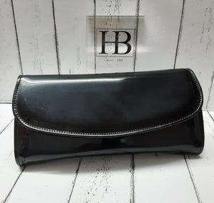 HB Italia - CLAUDIA CLUTCH BAG - Black Patent