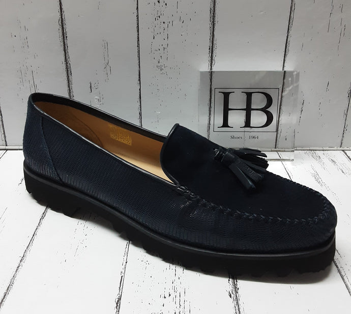 HB Italia - 544 - LOAFER - NAVY Varanus Suede Nappa 7952