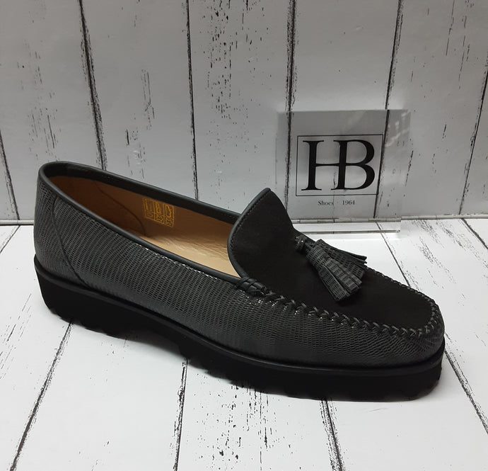 HB Italia - 544 - LOAFER - GREY Varanus Antracite Suede 7984