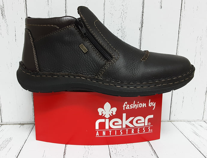 RIEKER - 03072-25 - 2 ZIP - NUBUCK BOOT - Brown