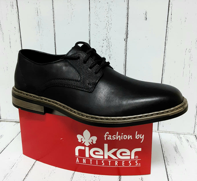 RIEKER - B1224-00 Leather LACE UP SHOE - Black