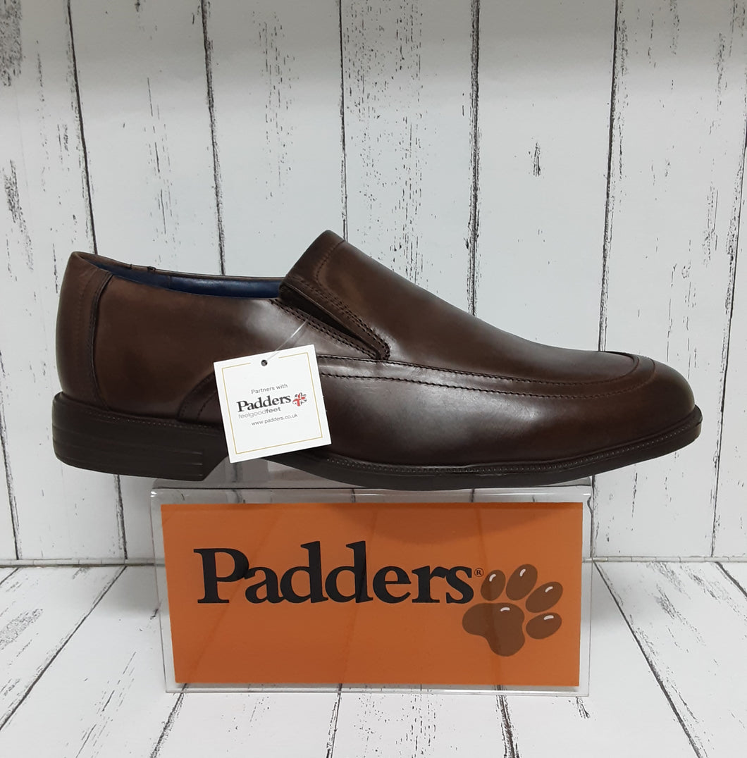 PADDERS - BOND - 157/11- Leather SLIP ON SHOE - Brown