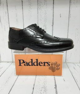 PADDERS - REID - 146/35 - Leather LACE UP SHOE - Black Polished