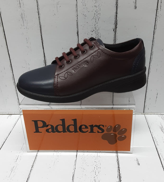 PADDERS - REFRESH 2 - 638N27 - Leather LACE UP SHOE - Navy/Bordo