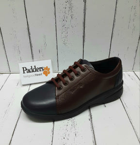 PADDERS - REFRESH 2 - 638N27 - Leather LACE UP SHOE - Navy/Bordo