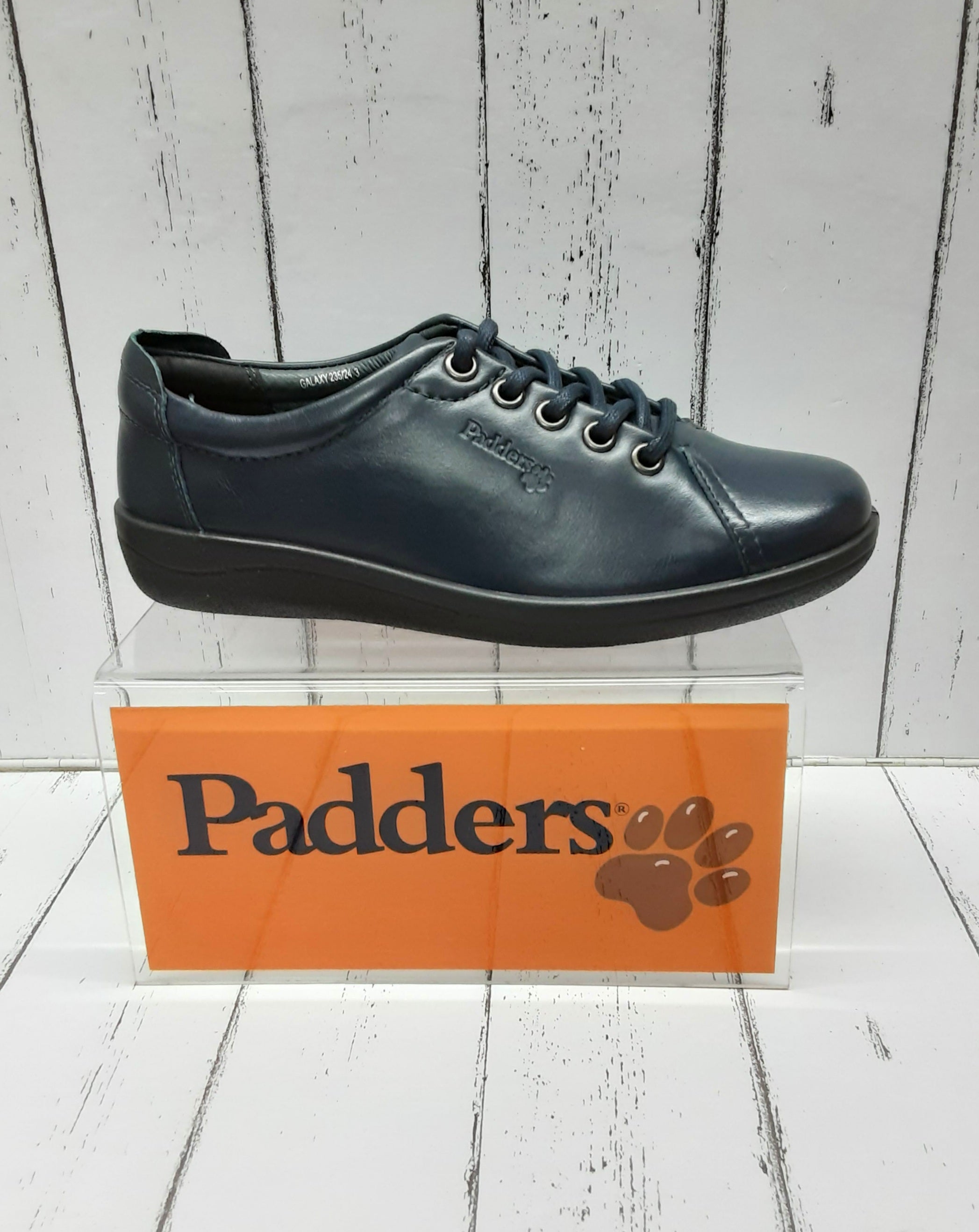 Soft padded insole wide fit padders shoe in smart black from  shopofshoes.com Hampshire near Basingstoke,