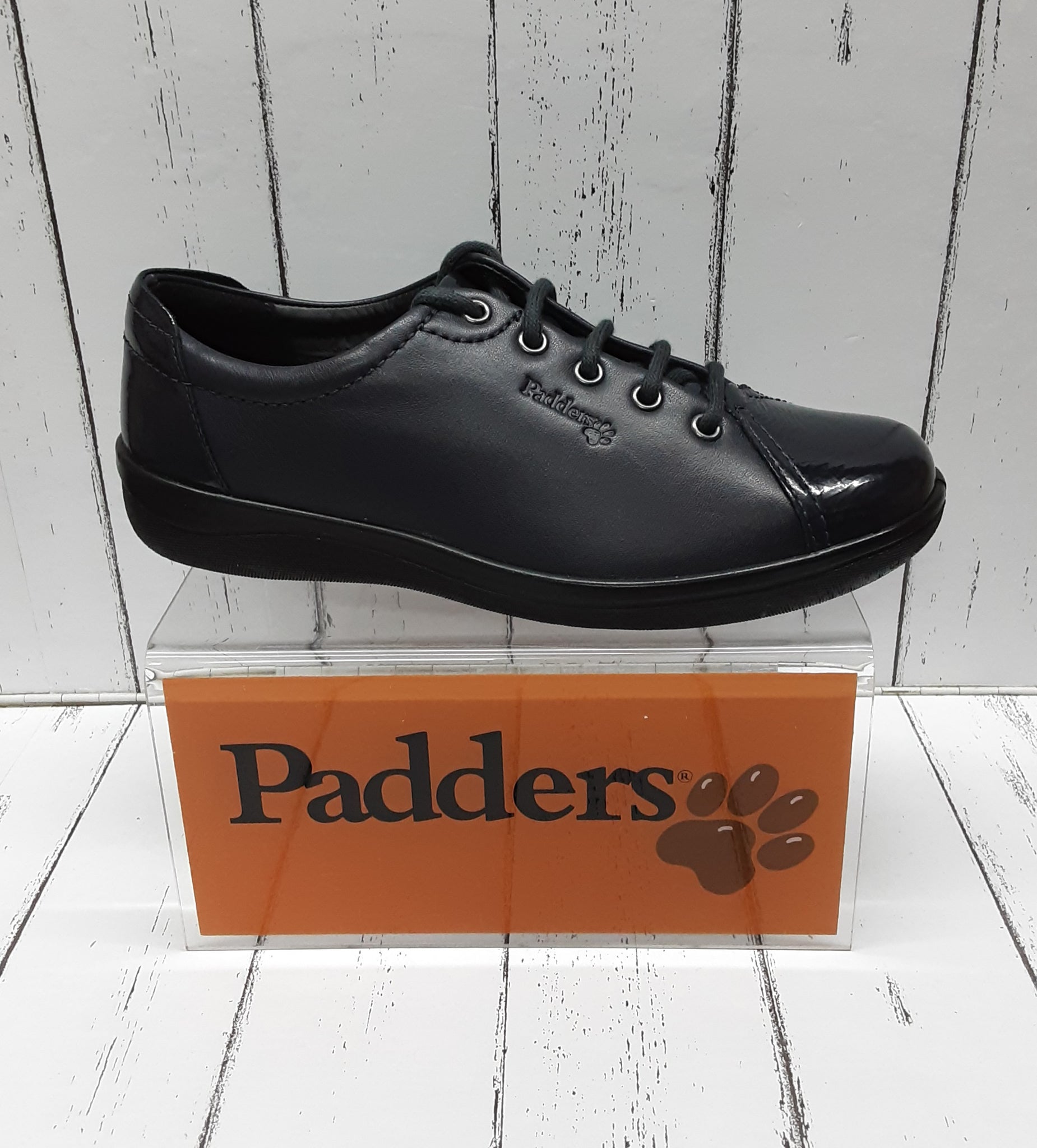 PADDERS GALAXY 2 226 96 Leather Patent LACE UP SHOE Navy