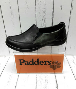 PADDERS - FLUTE - 874/38 - SLIP ON SHOE - Black Combination