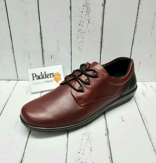 PADDERS - SWING - 654/16 - LACE UP SHOE - Wine/Black