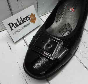 PADDERS - JULIET - 260/60 - COURT SHOE - Black Patent