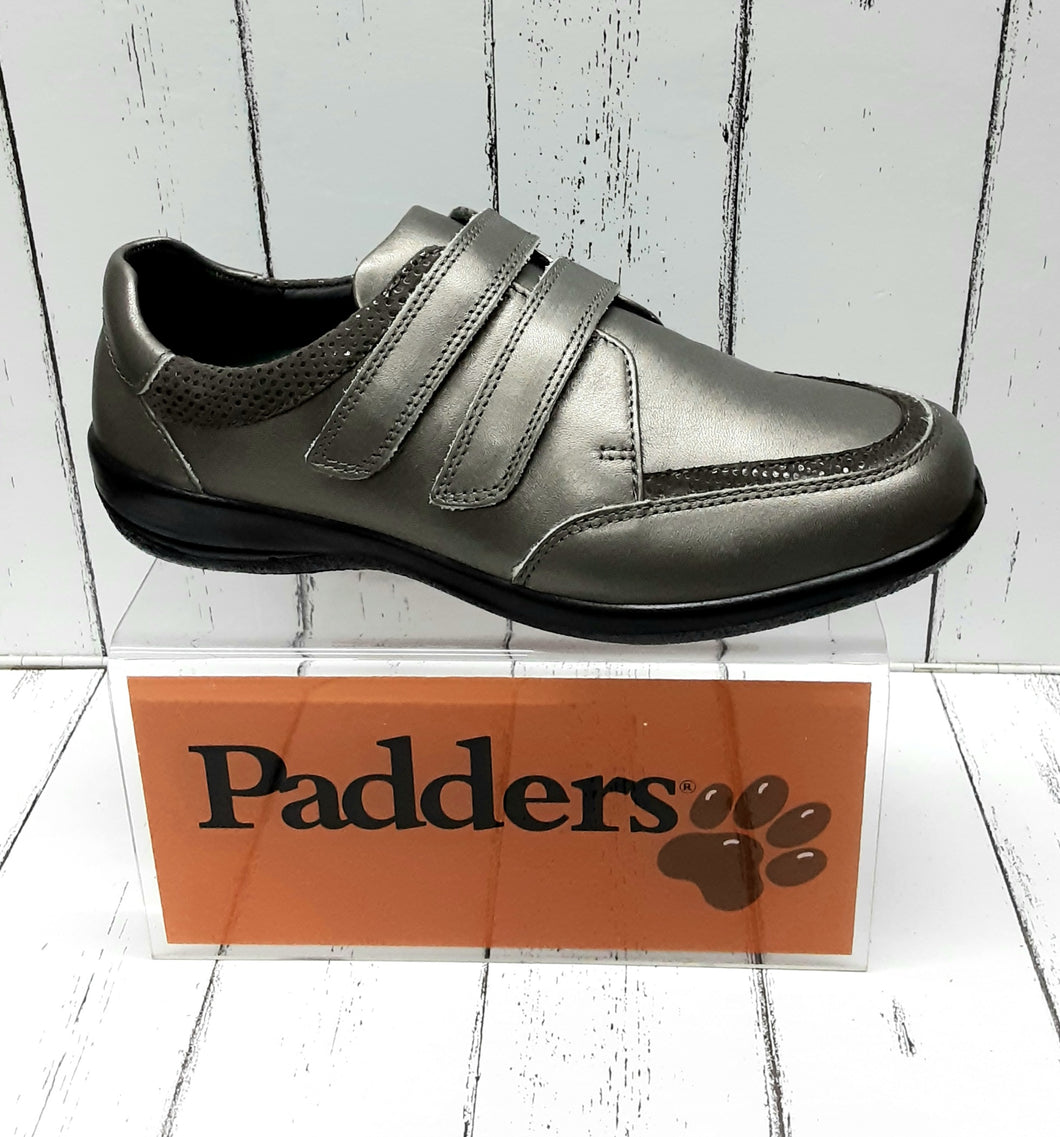 PADDERS - CAITLIN - 668/98 - 2 x STRAP FASTENING SHOE - Gunmetal