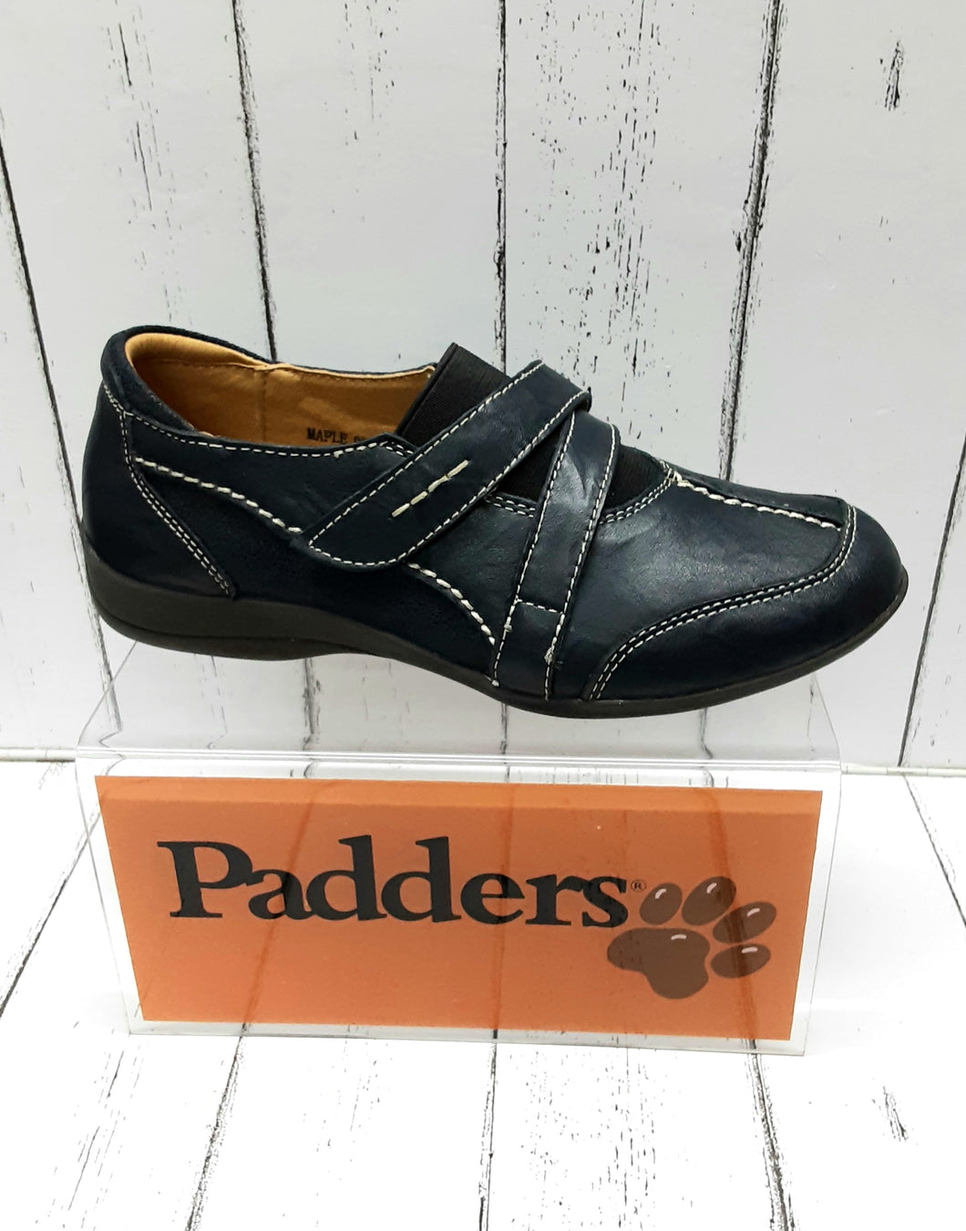 PADDERS - MAPLE- 032/96 - Leather TRAINER STYLE SHOE - Navy