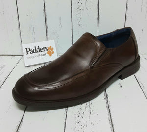 PADDERS - BOND - 157/11- Leather SLIP ON SHOE - Brown