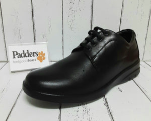 PADDERS - LUNAR - 636N10 - Leather LACE UP SHOE - Black