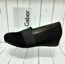 Load image into Gallery viewer, GABOR - 72.683.47 - SLIP ON WEDGE SHOE - Suede - Schwarz Black