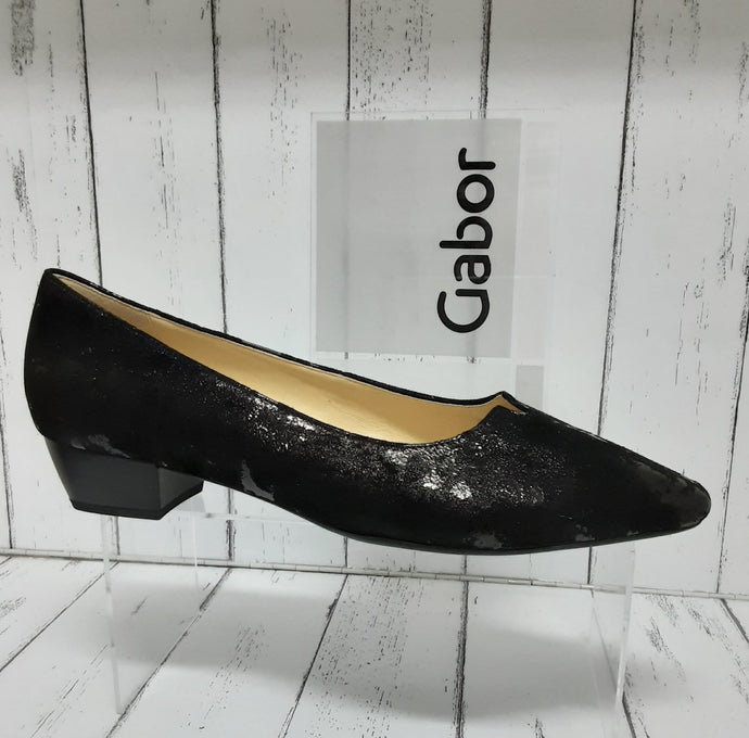 GABOR - 95.130.60 - COURT SHOE - Metallic Old Black