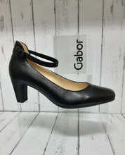 Load image into Gallery viewer, GABOR - 31.492.27 - ANKLE STRAP COURT SHOE - Leather - Black