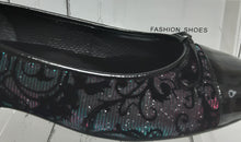 Load image into Gallery viewer, GABOR - 75.112.87 - BALLET SHOE - Leather/Patent - Petrol/Cerise/Black