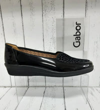 Load image into Gallery viewer, GABOR - 76.404.67 - WEDGE BALLET SHOE - Patent Leather - Black