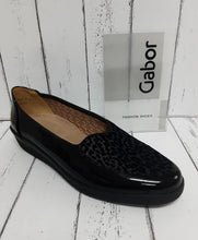 Load image into Gallery viewer, GABOR - 76.404.67 - WEDGE BALLET SHOE - Patent Leather - Black