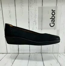 Load image into Gallery viewer, GABOR - 76.402.26 - WEDGE BALLET SHOE - Nubuck Leather - Ocean (Navy)