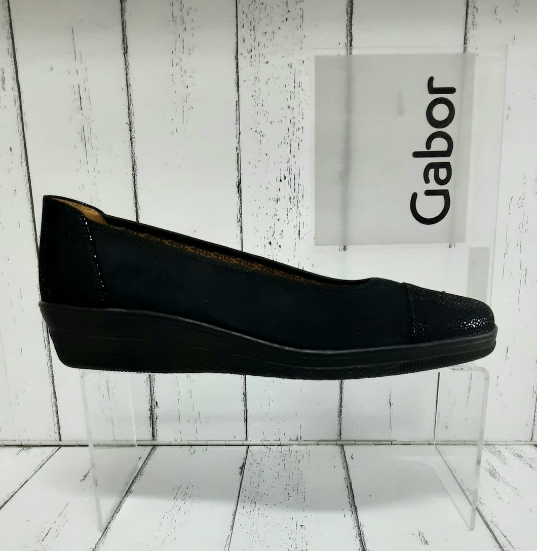 GABOR - 76.402.26 - WEDGE BALLET SHOE - Nubuck Leather - Ocean (Navy)