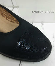 Load image into Gallery viewer, GABOR - 76.402.26 - WEDGE BALLET SHOE - Nubuck Leather - Ocean (Navy)