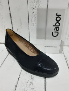 GABOR - 76.402.26 - WEDGE BALLET SHOE - Nubuck Leather - Ocean (Navy)
