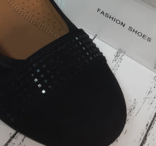 Load image into Gallery viewer, GABOR - 32.696.47 - WEDGE BALLET SHOE - Nubuck Leather - Schwarz (Black)