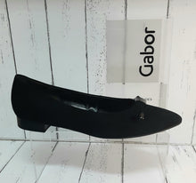 Load image into Gallery viewer, GABOR - 31.201.17 - BALLET SHOE - Nubuck Leather - Schwarz (Black)