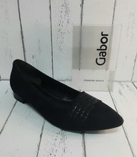 Load image into Gallery viewer, GABOR - 31.202.17 - BALLET SHOE - Nubuck Leather - Schwarz (Black)