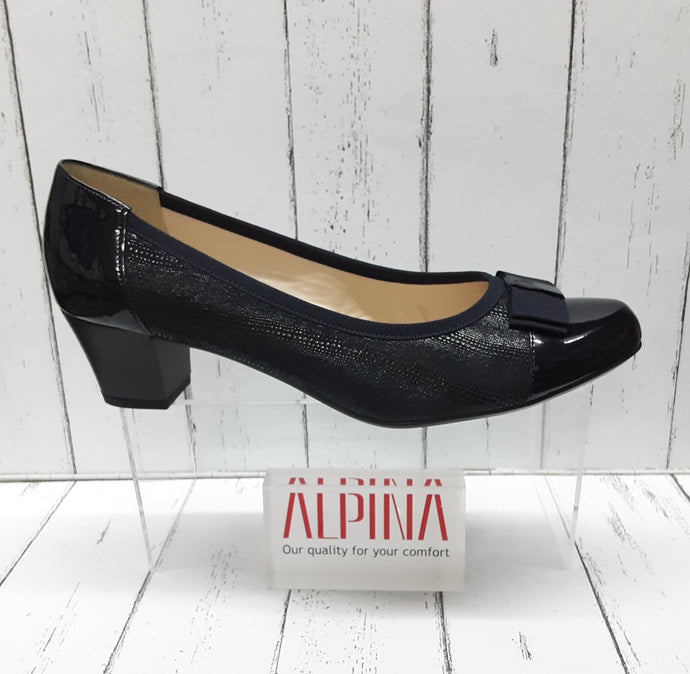 ALPINA - FAUNA G  8360-2 - Leather COURT SHOE - Ocean (Navy)