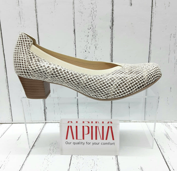 ALPINA - FAUNA G  8359-3 - Leather COURT SHOE - White/Avorio (Beige)