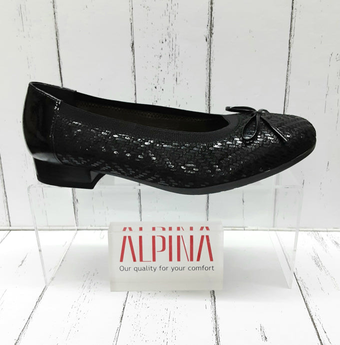 ALPINA - C99G - TRINITY 8W10-2 - Leather BALLET SHOE - Black