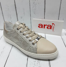 Load image into Gallery viewer, ARA - 12-33803 05G  - LEATHER TRAINER - Gold Platinum