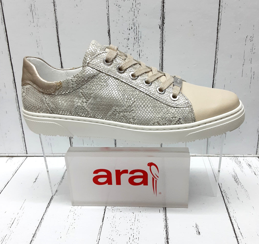 ARA - 12-33803 05G  - LEATHER TRAINER - Gold Platinum