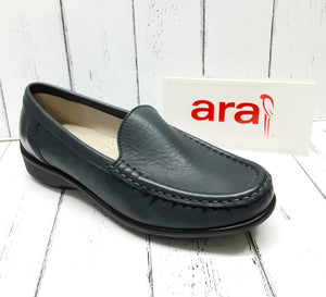 ARA - 12-40101 32G - Leather MOCCASIN SHOE - Navy