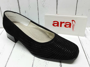 ARA - 12-31812 01H - BEADED SUEDE COURT SHOE - Black