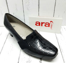 Load image into Gallery viewer, ARA - 12-41781 02H - VERONA - Patent/Crocodile Leather - SHOE - Navy Blue