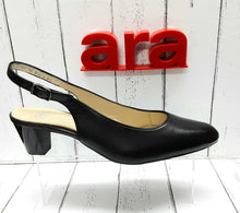 Load image into Gallery viewer, ARA - 12-31414 61G - LEATHER COURT/SLING BACK SHOE - Black