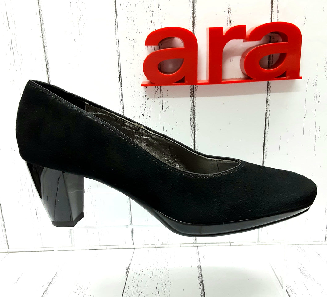 ARA - 12-43402 06G - NUBUCK LEATHER COURT SHOE - Black