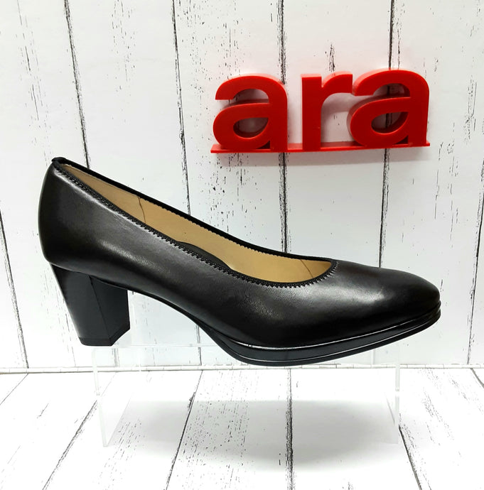 ARA - 12-13436 05G - LEATHER COURT SHOE - Black