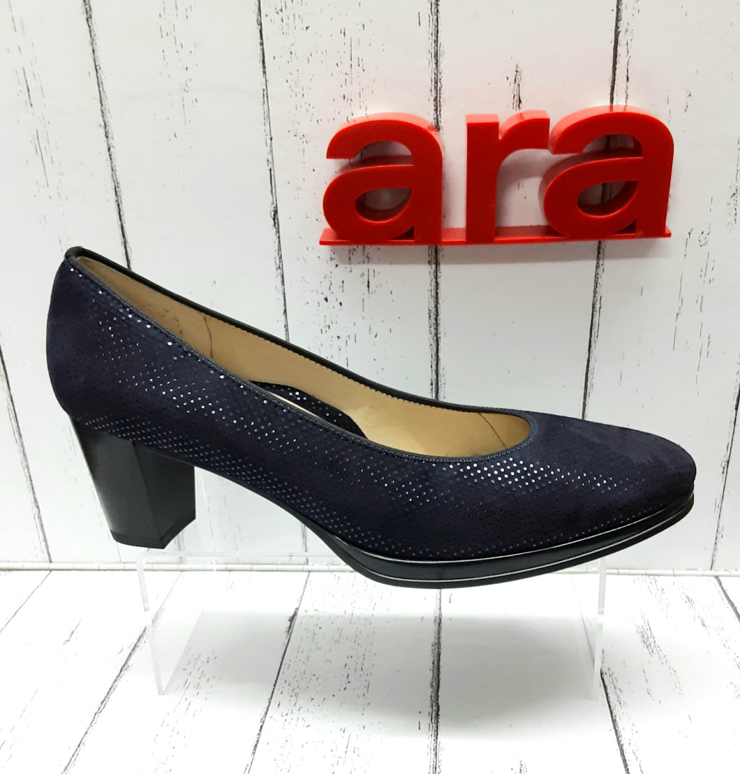 ARA - 12-13436 06G - NUBUCK COURT SHOE - Blue