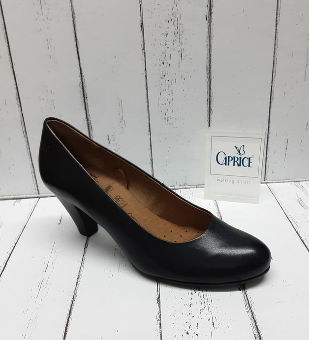 CAPRICE - 9-22404-23 856 - Leather COURT SHOE - Navy