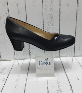 CAPRICE - 9-22349-22 855 - Leather COURT SHOE - Navy