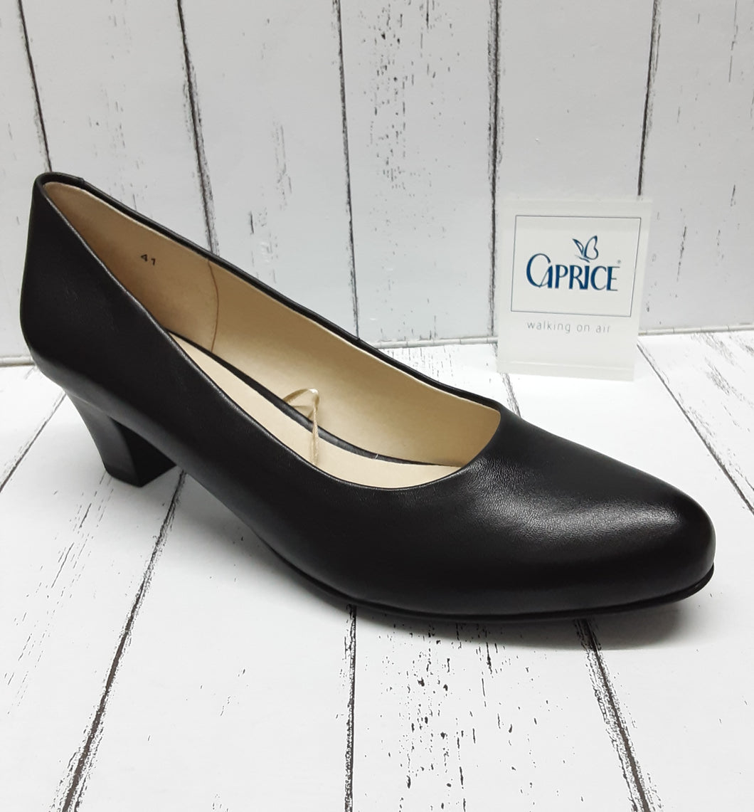 CAPRICE - 9-22306-22 022 - Leather COURT SHOE - Black