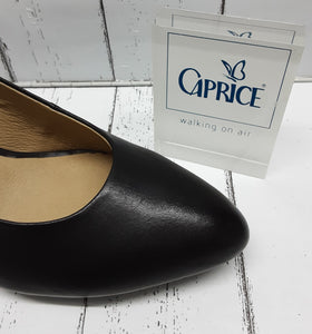 CAPRICE - 9-29604-24 022 - Leather SLING BACK COURT SHOE - Black