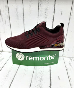 REMONTE - R2520-35 - LACE UP TRAINER - Red Combi