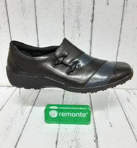 REMONTE - D0525-00 - SLIP ON SHOE - Black/Blue Combi